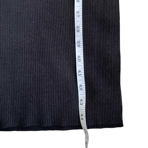 House of Harlow 1960 Sz XS NWT Ribbed Knit Polo Dress Midi Short Sleeve Black - Picture 15 of 16
